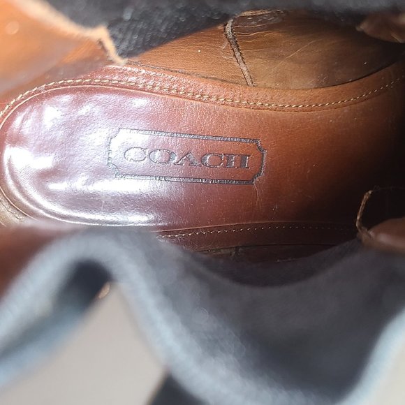 Black Coach Leather Chelsea Boots Men Sz 7.5 Vintage MSRP 300+ main image 4